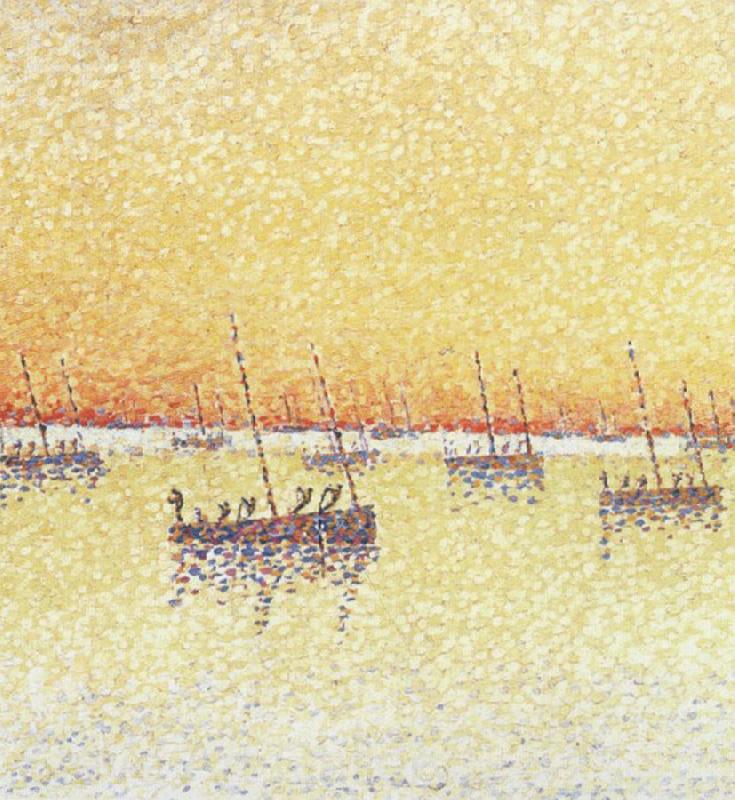 Paul Signac sardine fisbing France oil painting art